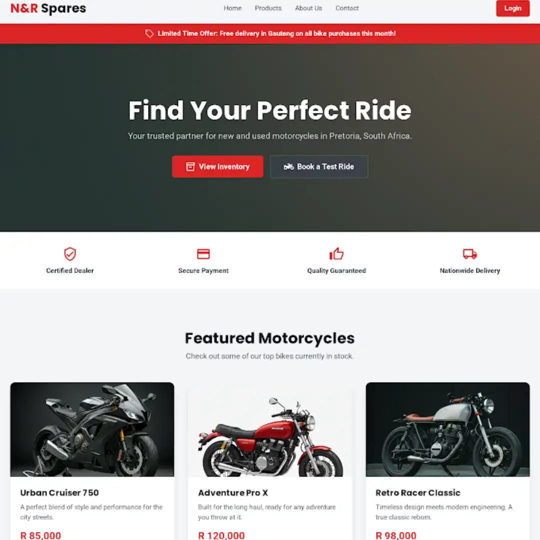 Automotive Bike Website