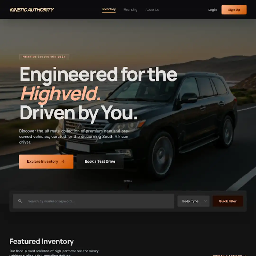 Automotive Car Dealership Website