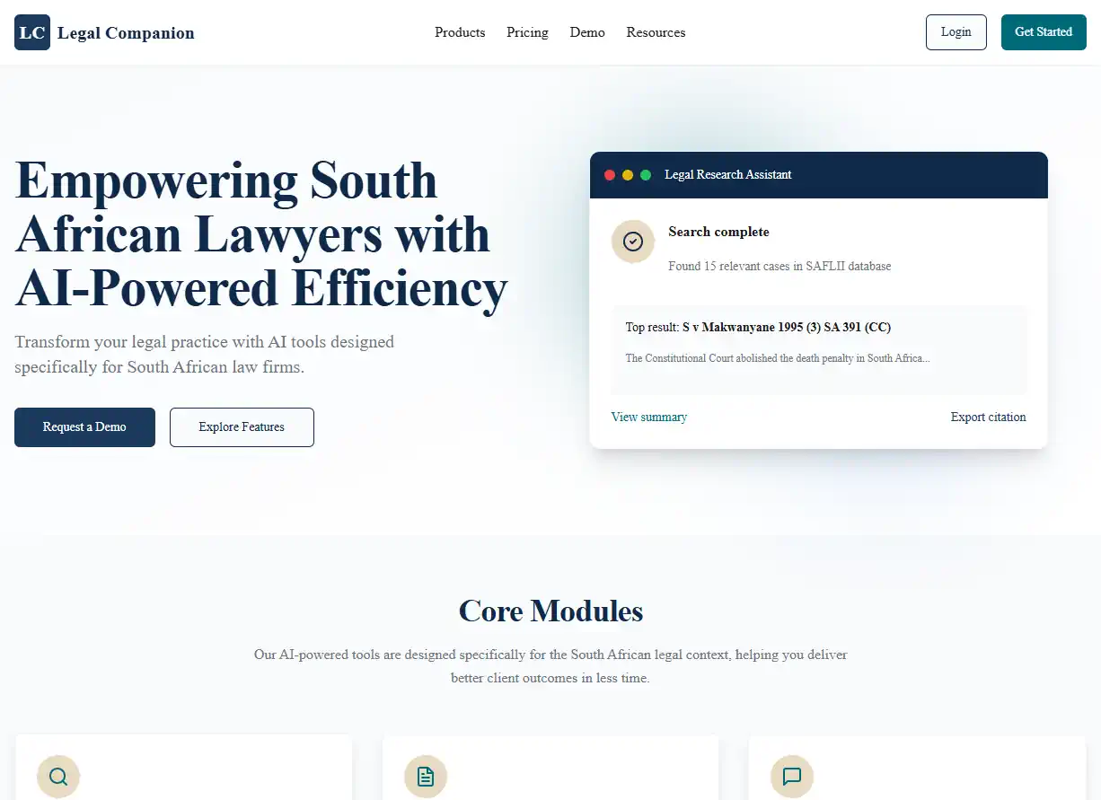 Legal Firm Website Light Design
