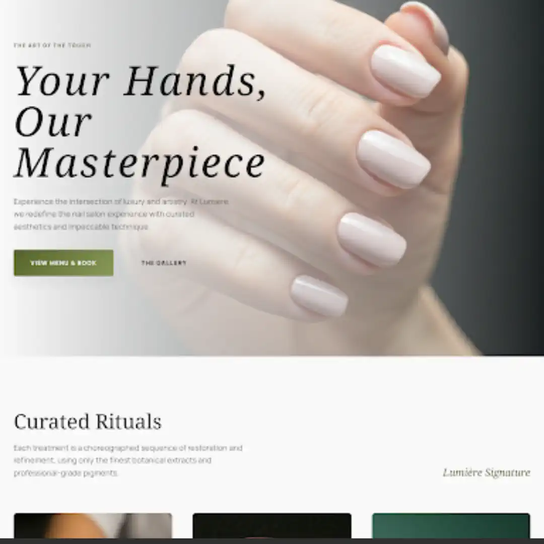 Nail Salon Website Design