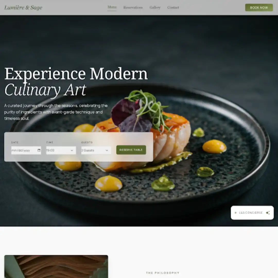 Restaurant Website Design
