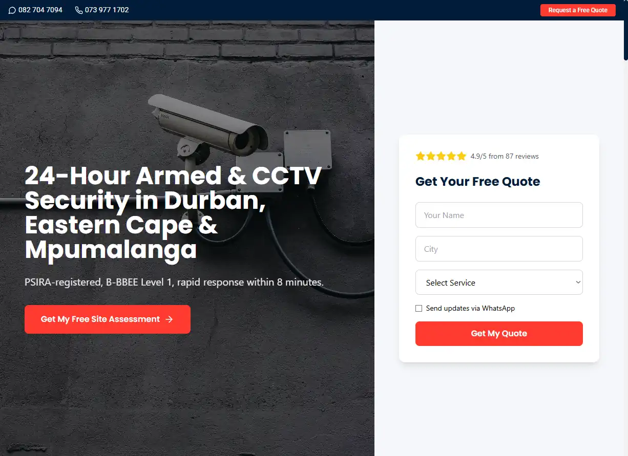 Security Company Website