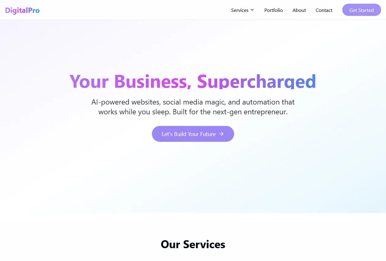 Digital Business Website
