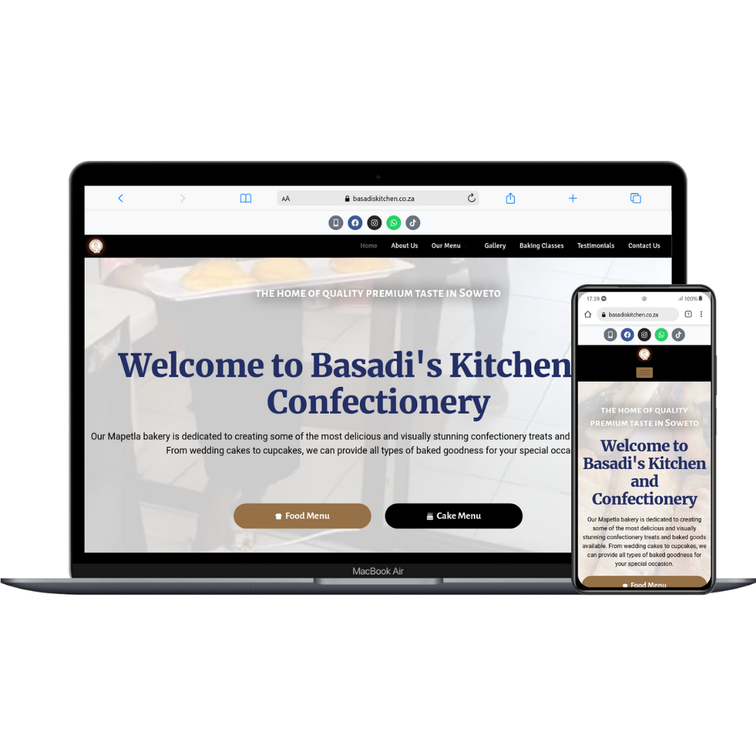 Basadis Kitchen Confectionery Baking Company Website